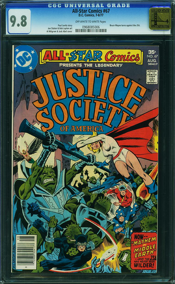 ALL STAR COMICS #67, CGC 9.8 NM/MT