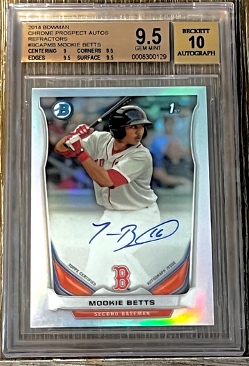 2014 Bowman Chrome Mookie Betts Refractor Auto /500 BGS 9.5/10