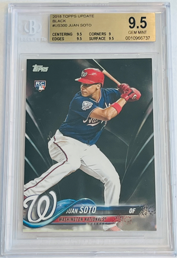 Juan Soto 2018 Topps Update Black /67 RC BGS 9.5