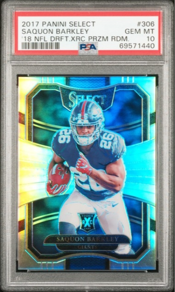 2017 Panini Select - XRC Saquon Barkley #306 Silver Prizm RB1 (RC)