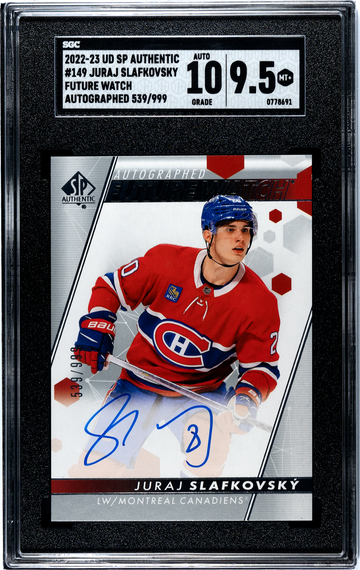 2022-23 Upper Deck SP Authentic Juraj Slafkovsky #149 Future Watch Auto SGC 9.5/10 Auto