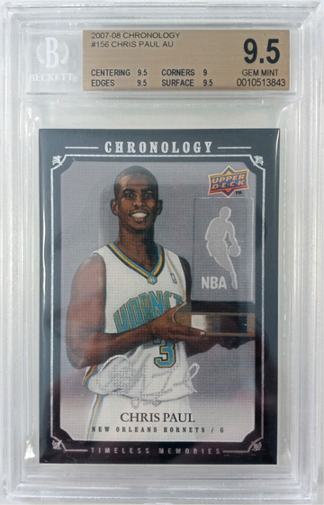 Chris Paul 2007-08 UD Chronology Timeless Memories Auto /99 BGS 9.5/10