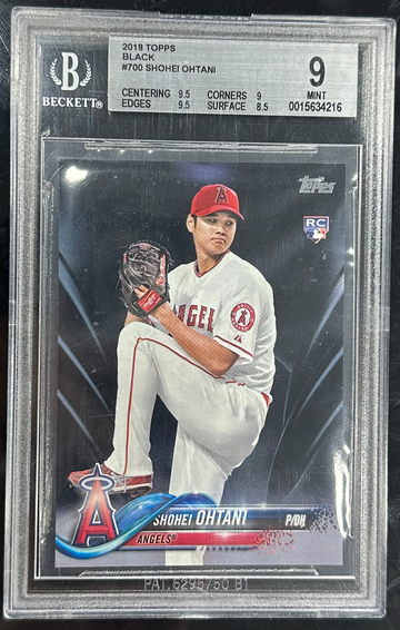 2018 Topps Shohei Ohtani Black Rookie /67 BGS 9 Mint