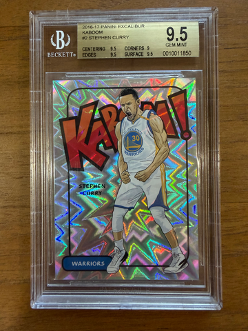 2016 Panini Excalibur Stephen Curry Kaboom! #2 BGS 9.5 📈!