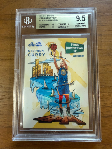STEPHEN CURRY BGS 9.5 2016 PANINI STUDIO #FD1 FROM DOWNTOWN WARRIORS 📈!