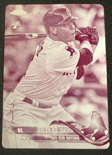 2018 Topps Chrome Rafael Devers Magenta Printing Plate 1/1 Boston Red Sox RC #25