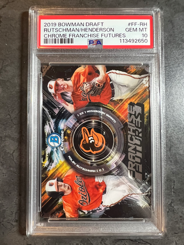 2019 Bowman Draft Chrome Adley Rutschman Gunnar Henderson Franchise Futures FFRH Baltimore Orioles