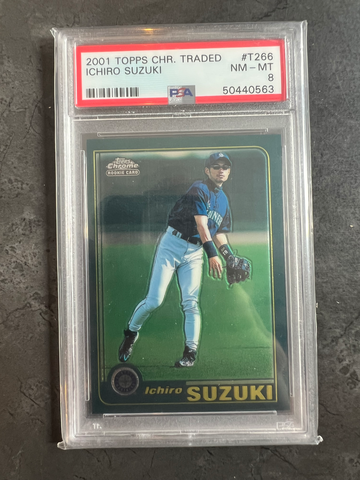 2001 Topps Chrome Traded Ichiro PSA 8 T266 Seattle Mariners RC