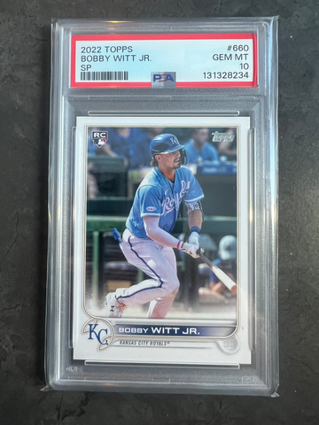 2022 Topps Series 2 Bobby Witt SP PSA 10 660 Kansas City Royals RC