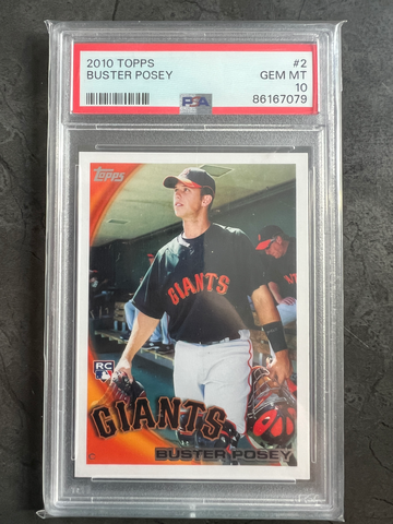 2010 Topps Buster Posey #2 PSA 10 San Francisco Giants RC