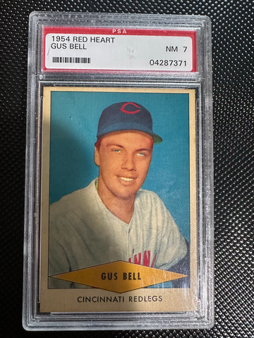 1954 RED HEART DOG FOOD GUS BELL PSA 7