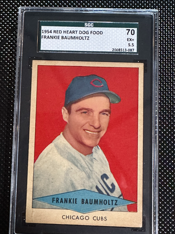 1954 RED HEART DOG FOOD FRANKIE BAUMHOLTZ SGC 5.5