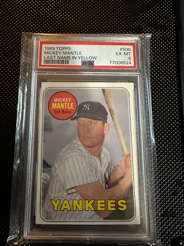 1969 TOPPS MICKEY MANTLE #500 PSA 6 (LAST CARD)