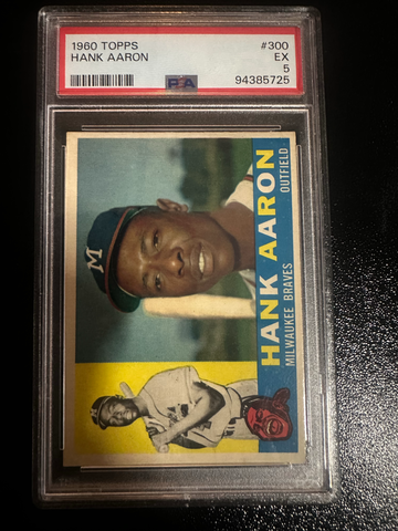 1960 TOPPS #300 HANK AARON PSA 5