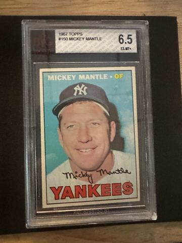 1967 TOPPS #150 MICKEY MANTLE BVG 6.5 (DEAD CENTERED)