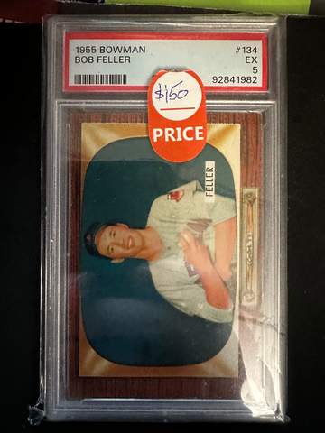 1955 BOWMAN #134 BOB FELLER PSA 5