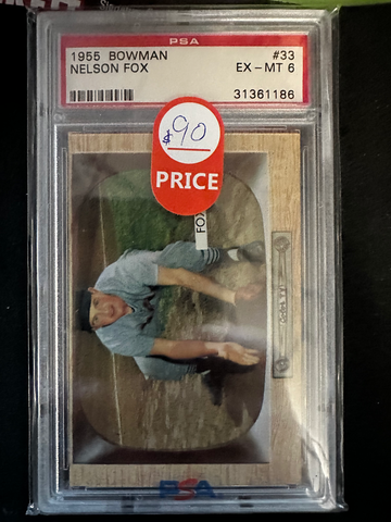 1955 BOWMAN NELSON FOX # 33 PSA 6
