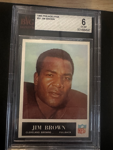1965 PHILADELPHIA #31 JIM BROWN BVG 6 (CENTERED)