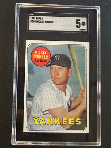 1969 TOPPS MICKEY MANTLE #500 SGC 5 GORGEOUS 