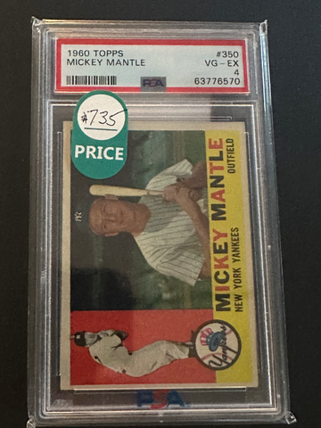 1960 TOPPS MICKEY MANTLE #350 PSA 4