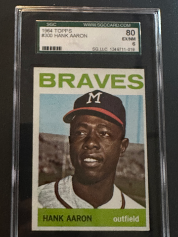 1964 TOPPS HANK AARON #300 SSGC 6