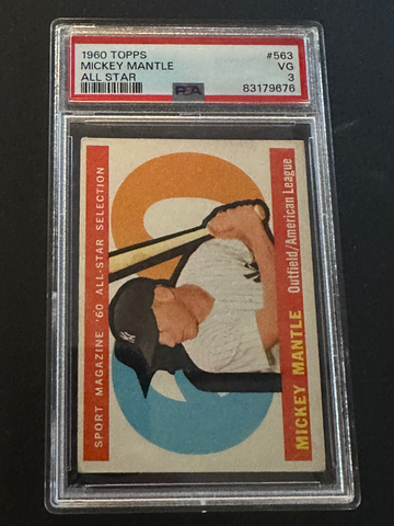 1960 TOPPS MICKEY MANTLE ALL-STAR #563 PSA 3