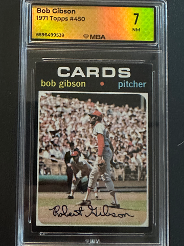 1971 TOPPS BOB GIBSON #450 MBA 7