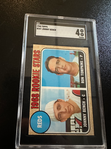 1968 TOPPS #247 JOHNNY BENCH ROOKIE SGC 4
