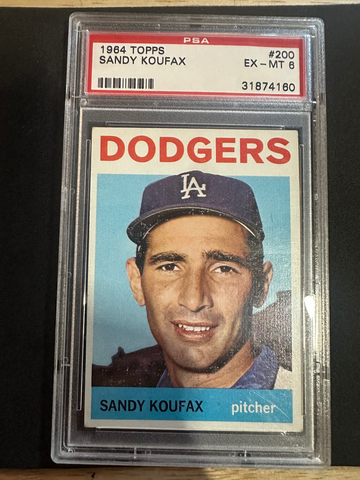 1964 TOPPS #200 SANDY KOUFAX PSA 6