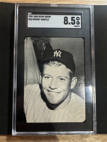 1981 SAN DIEGO SHOW #10 MICKEY MANTLE  SGC 8.5 rare ONLY 2 GRADED HIGHER
