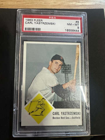 1963 FLEER #8 CARL YASTRZEMSKI PSA 8