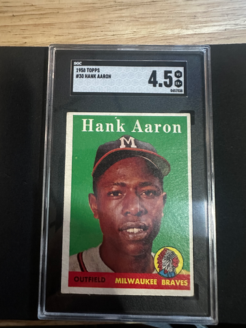 1958 TOPPS #30 HANK AARON SGC 4.5