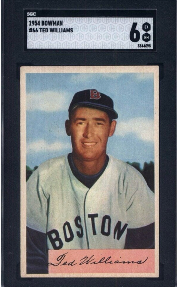 1954 Bowman Ted Williams SGC 6. Superb!