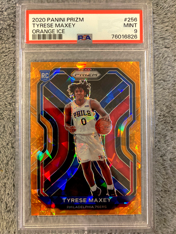 202 Tyrese Maxey orange ice PSA 9 rookie