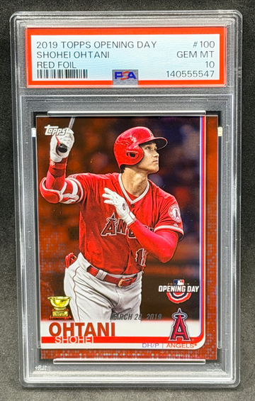 2019 Topps Opening Day Shohei Ohtani Red Foil PSA 10