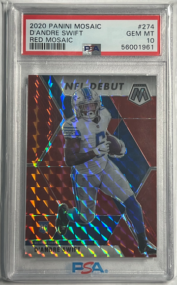 2020 D’Andre Swift Red Mosaic PSA 10