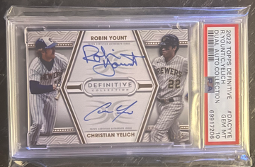 2022 Yount/Yelich Dual Auto /35 Definitive Collection PSA 10 Pop 2