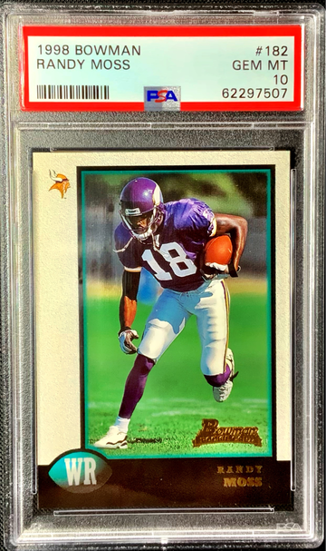1998 Bowman Randy Moss PSA 10 Gem Mint Rookie RC #182