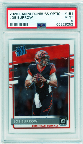 2020 Panini Donruss Optic Joe Burrow PSA 9