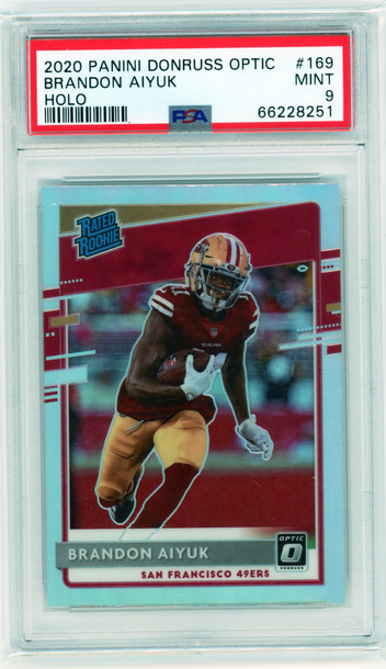 2020 Panini Donruss Optic Brandon Aiyuk Holo Prizm PSA 9