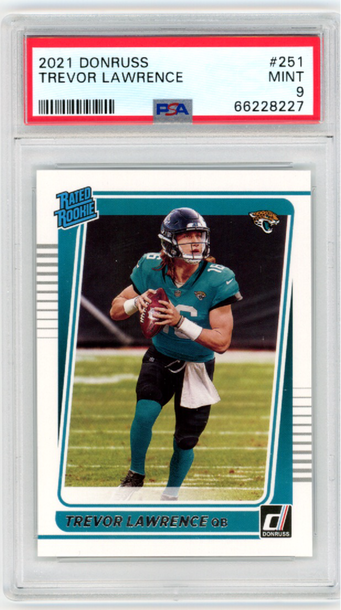 2021 Donruss Rated Rookie Trevor Lawrence PSA 9