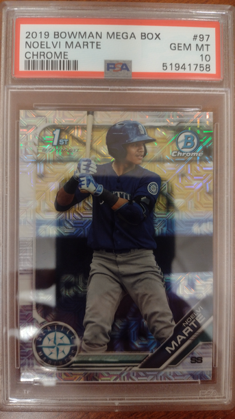 2019 Bowman Chrome Mega Box Noelvi Marte 97 PSA 10