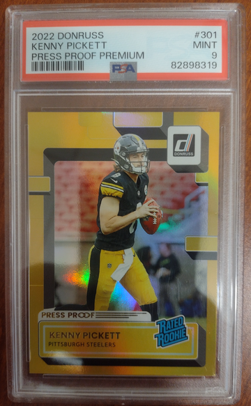 2022 Donruss Kenny Pickett Rated Rookie 301 Press Proof Premium PSA 9