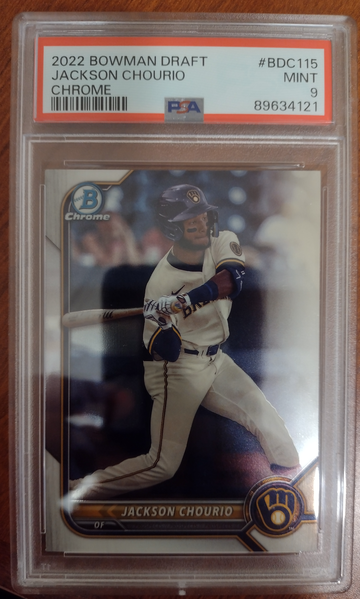 2022 Bowman Draft Chrome Jackson Chourio BDC115 PSA 9