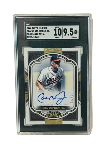 Cal Ripken Auto JERSEY # 8/25 Autograph 2023 Topps Tier One ON CARD SGC 9.5 w/10