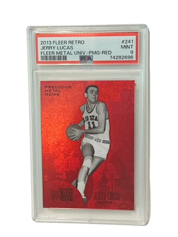 Jerry Lucas Precious Metal Gems #241 Red 2013 Fleer /150 PSA 9 POP 3 PMG sp hof