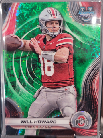 2024 Bowman U Best Will Howard Green Refractor /99