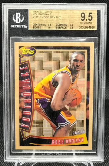 1996-97 Topps Youthquake Kobe Bryant BGS 9.5 True Gem + RC Rookie