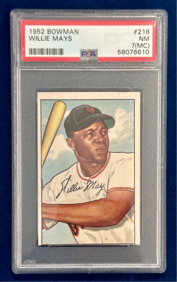 1952 Bowman Willie Mays PSA 7(MC)