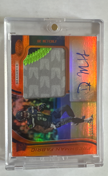 2019 Panini freshman fabric RC autograph DK Metcalf  number 208